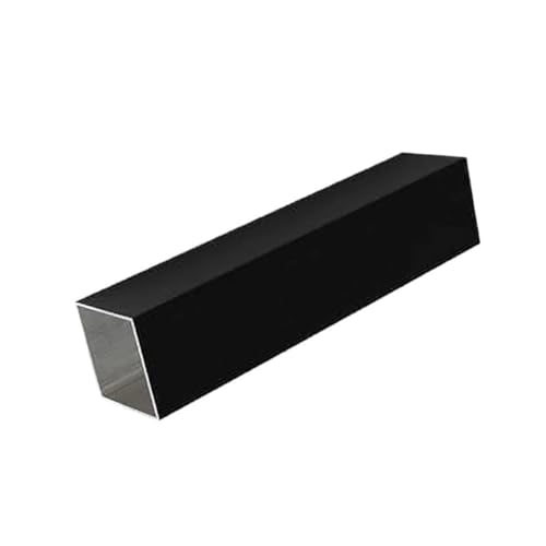 2 nahtlose Aluminium-Vierkantrohre, Länge 495 mm, rechteckige schwarze Rohre for architektonische Dekoration(60x60x2mm) von LAXALO