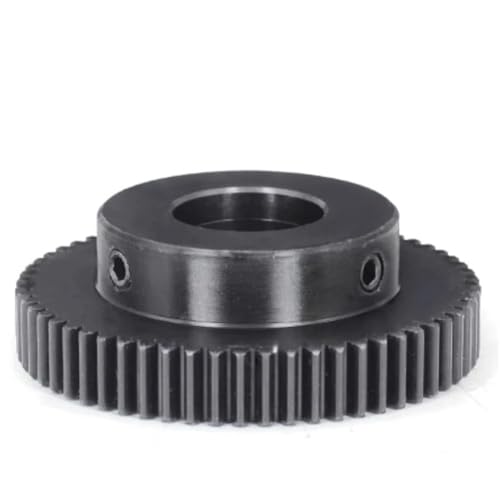 LAXALO 1 Stück 1 Modul Ritzelmotorzahnrad for Getriebeteile, 1M 50-58 Zähne Stirnrad mit Stufenbohrung 6-25 mm(14MM*56) von LAXALO