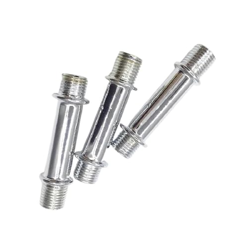 LAXALO 10 Stück Beleuchtungsanschlussteile, 10 cm Chrom-Schreibtischlampen-Stabanschlussrohr, hohles Gewinderohr mit zwei Enden LAXALO 10 Stück Beleuchtungsanschlussteile, 10 cm Chrom-Schreibtischlampen-Stabanschlussrohr, hohles Gewinderohr mit zwei Enden von LAXALO