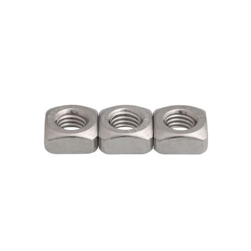 LAXALO 10 Stück Vierkantmuttern, widerstandsfähig gegen Lösen, M3 M4 M12 304 Edelstahl Dünne Konstruktionsmutter(M10x17x8mm) von LAXALO