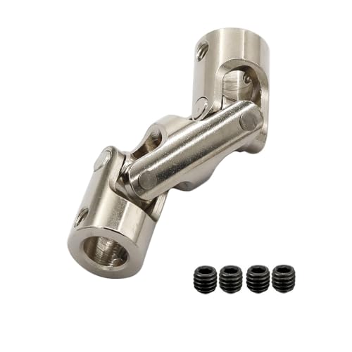 LAXALO 3-teiliger Kreuzgelenkkupplungsmotor mit M3/M4-Schraube, 45# Stahlwellenkupplung Kardangelenk for Boote und Autos, 1 Stück(4x4mm) von LAXALO