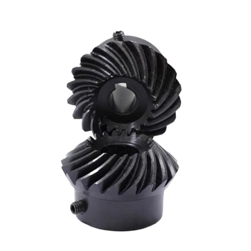 LAXALO 45# Stahl-Kegelrad for Links- und Rechtshänder, 1,5 Modul 1:1 Spiralkegelrad mit Passfedernut, 1 Satz(12MM*4MM*20) von LAXALO