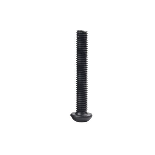 LAXALO 50 Stück Innensechskantschrauben, rund, for Möbeldekoration, 4–30 mm, hochfeste schwarze Inbusschraube mit Linsenkopf(6MM*M2.5) von LAXALO