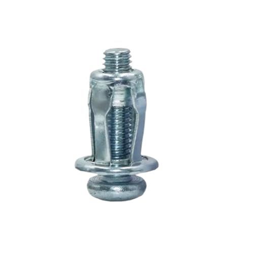 LAXALO 50 Stück M4 M5 M6 Blütenblattmutter-Expansionsschraube, langlebige Nietmutter aus Metall in Blütenblattform for die Vorhangmontage(M4x25) von LAXALO