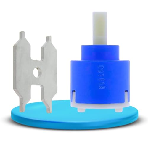 LAXARA® | Universal Keramik Kartusche 35 mm 121894 + Universalschlüssel für Wasserhahn – Für Hochdruck-Küchenarmaturen | (121894+Schlüssel) von LAXARA