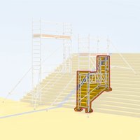 Uni Leicht Erweiterung Treppen-Kit Typ2 mit 2 Durchgängen - Layher von LAYHER