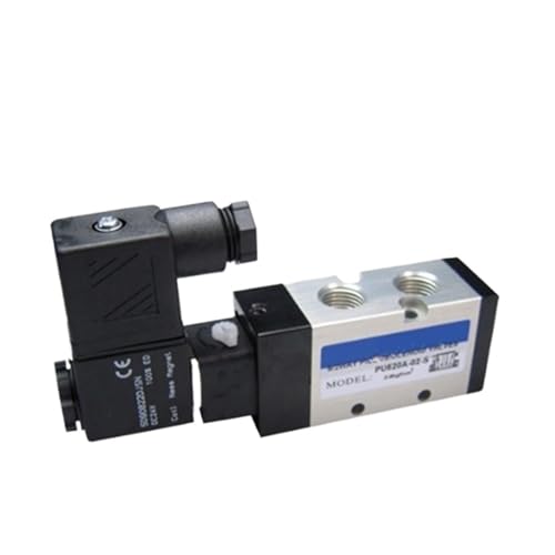 Extern gesteuertes Magnetventil 5/2-Wege PU520A PU520AB PU520A-02-S PU520AB-02-S AC220V AC110V DC24V DC12V(PU520A-02-S,AC110V) von LAYMXNDIO
