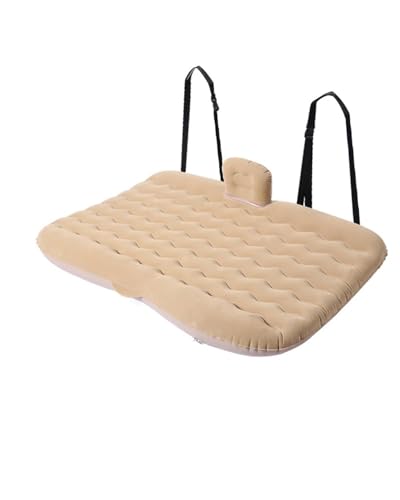 Auto Luftmatratze 1 Set Universal Auto Reise Aufblasbare Bett 80x130 cm Auto Rücksitz Stamm Matratze Luftbett Kissen Für Reise Camping Familienausflug Auto Matratze(Beige) von LAYYSD
