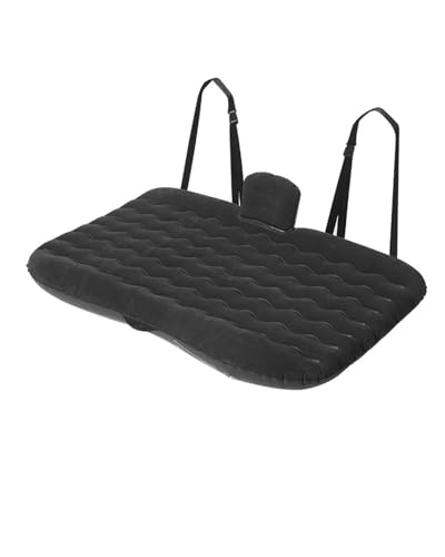 Auto Luftmatratze 1 Set Universal Auto Reise Aufblasbare Bett 80x130 cm Auto Rücksitz Stamm Matratze Luftbett Kissen Für Reise Camping Familienausflug Auto Matratze(Black) von LAYYSD
