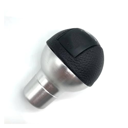LAYYSD Automobil Schaltknauf Für E46 E60 F30 E90 Für Golf 6/7 Universal Auto Schaltknauf Aluminium Leder Manueller Automatischer Schalthebel(Black 5speed) von LAYYSD