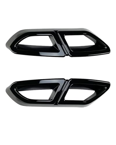 LAYYSD Heckstoßstangen Spoiler Für Magotan Für Passat Für B8 2016 2017 2018 2019 Hecklippe Stoßfängerspoiler Auto Heckkehlenrahmen Auspuffrohrverkleidung(Schwarz glänzend) von LAYYSD