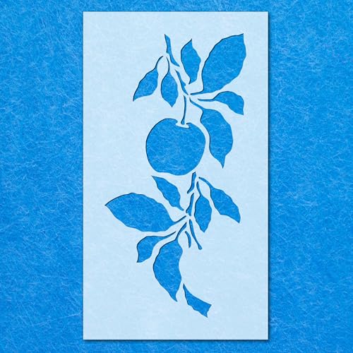 Apfelzweig-Baum-Obst-Schablone: Mylar Airbrush Wandkunst Malerei Handwerk | DIY-A5 Schablone - Designgröße (170 x 85 mm) von LAZER NINJA
