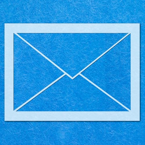 Briefumschlag-Schablone, Mylar-Airbrush-Malerei, Wandkunst von LAZER NINJA