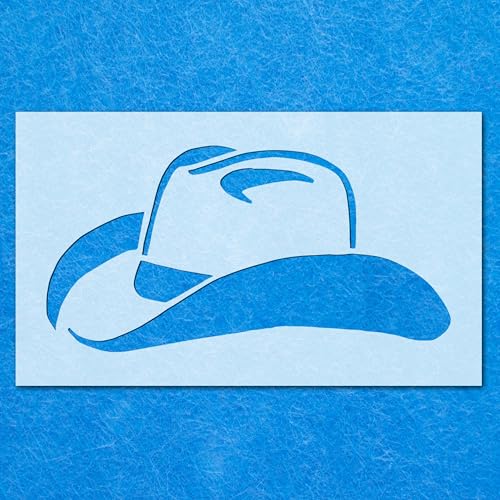 Cowboyhut-Schablone, Mylar-Airbrush-Malerei, Wandkunst von LAZER NINJA