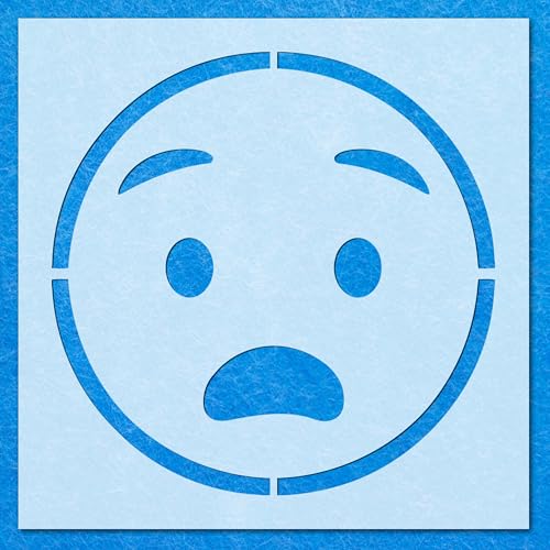 Emoji-Anguished Schablone, Mylar-Airbrush-Malerei, Wandkunst, Handwerk Emoji-Anguished Schablone, Mylar-Airbrush-Malerei, Wandkunst, Handwerk von LAZER NINJA