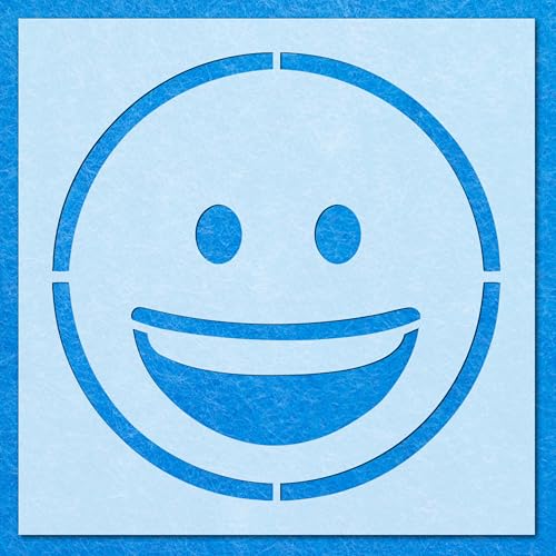 Emoji-Schablone, lächelnde Schablone, Mylar, Airbrush-Malerei, Wandkunst, Handwerk Emoji-Schablone, lächelnde Schablone, Mylar, Airbrush-Malerei, Wandkunst, Handwerk von LAZER NINJA
