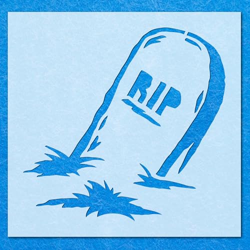 Grabstein-Schablone, Mylar-Airbrush-Malerei, Wandkunst Grabstein-Schablone, Mylar-Airbrush-Malerei, Wandkunst von LAZER NINJA