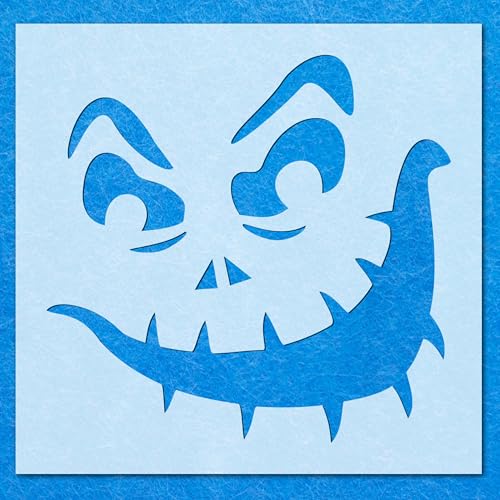 Jack O Lantern Face 01 Schablone, Mylar Airbrush-Malerei, Wandkunst, Handwerk von LAZER NINJA