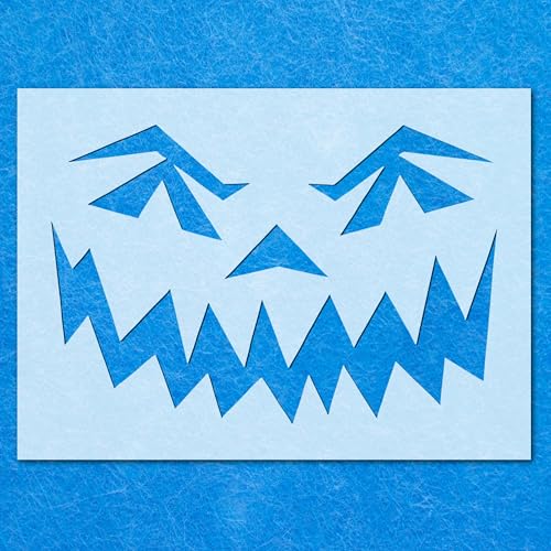 Jack O Lantern Face 05 Schablone, Mylar, Airbrush-Malerei, Wandkunst, Handwerk von LAZER NINJA