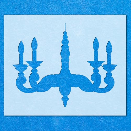Kronleuchter 02 Schablone, Mylar-Airbrush-Malerei, Wandkunst, Handwerk von LAZER NINJA