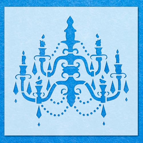 Kronleuchter-Schablone, Mylar-Airbrush-Malerei, Wandkunst, Handwerk Kronleuchter-Schablone, Mylar-Airbrush-Malerei, Wandkunst, Handwerk von LAZER NINJA