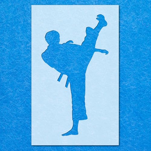 Martial Artist Silhouette 01 Schablone, Mylar Airbrush Malerei Wandkunst Handwerk Martial Artist Silhouette 01 Schablone, Mylar Airbrush Malerei Wandkunst Handwerk von LAZER NINJA