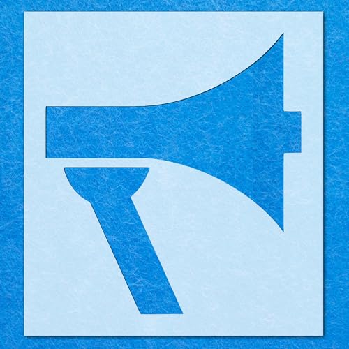 Megafon-Schablone, Mylar-Airbrush-Malerei, Wandkunst, Handwerk Megafon-Schablone, Mylar-Airbrush-Malerei, Wandkunst, Handwerk von LAZER NINJA