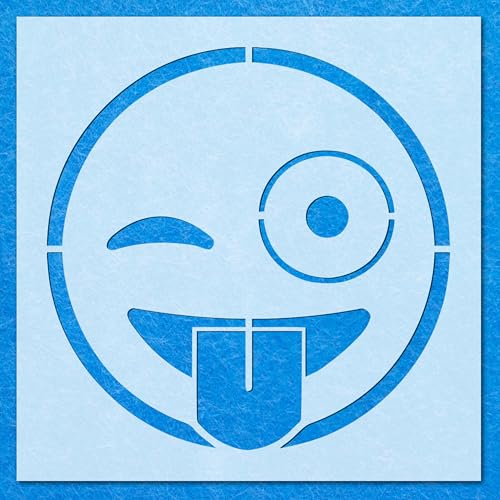 Mylar-Schablone mit Emoji-Zunge, für Airbrush-Malerei, Wandkunst, Handwerk Mylar-Schablone mit Emoji-Zunge, für Airbrush-Malerei, Wandkunst, Handwerk von LAZER NINJA