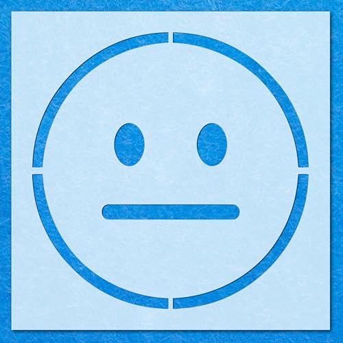 Neutrale Emoji-Schablone, Mylar-Airbrush-Malerei, Wandkunst, Handwerk von LAZER NINJA