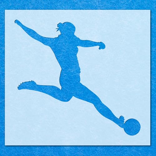 Schablone "Fußballspieler-Silhouette" 04, Mylar-Airbrush-Malerei, Wandkunst, Handwerk Schablone "Fußballspieler-Silhouette" 04, Mylar-Airbrush-Malerei, Wandkunst, Handwerk von LAZER NINJA
