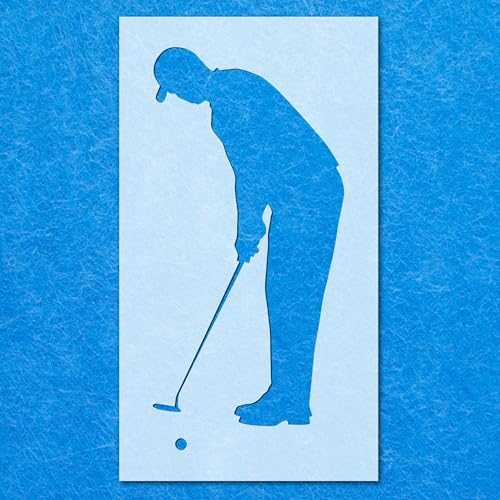 Schablone "Golfer-Silhouette" 02, Mylar-Airbrush-Malerei, Wandkunst, Handwerk Schablone "Golfer-Silhouette" 02, Mylar-Airbrush-Malerei, Wandkunst, Handwerk von LAZER NINJA