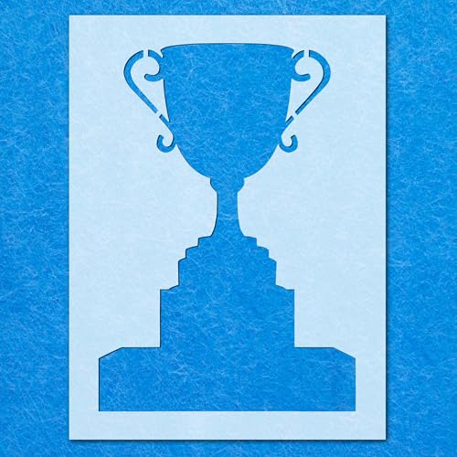 Schablone Trophäe 01, Mylar, Airbrush, Malerei, Wandkunst, Handwerk von LAZER NINJA