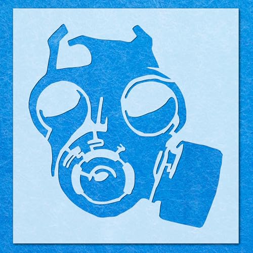 Schablone für Gasmasken, Mylar, Airbrush, Malerei, Wandkunst von LAZER NINJA
