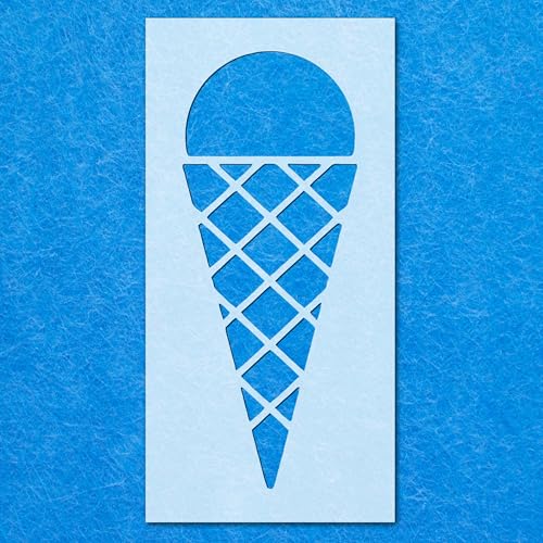 Schablone mit Eiswaffel 02, Mylar-Airbrush-Malerei, Wandkunst, Handwerk Schablone mit Eiswaffel 02, Mylar-Airbrush-Malerei, Wandkunst, Handwerk von LAZER NINJA