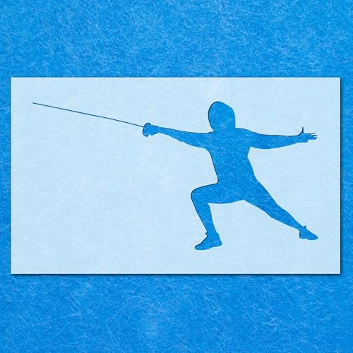 Schablone mit Zaun-Silhouette, Mylar, Airbrush-Malerei, Wandkunst, Handwerk von LAZER NINJA