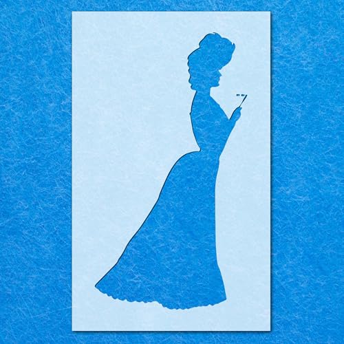 Schablone mit viktorianischer Silhouette, Mylar, Airbrush, Malerei, Wandkunst, Handwerk Schablone mit viktorianischer Silhouette, Mylar, Airbrush, Malerei, Wandkunst, Handwerk von LAZER NINJA