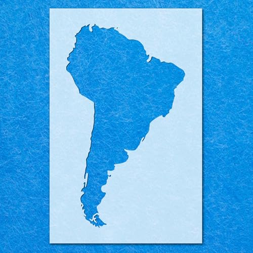 Südamerika-Schablone, Mylar-Airbrush-Gemälde, Wandkunst Südamerika-Schablone, Mylar-Airbrush-Gemälde, Wandkunst von LAZER NINJA