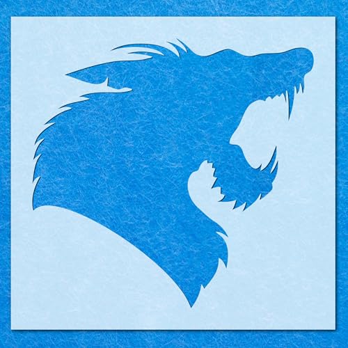 Werwolf-Schablone, Mylar-Airbrush-Malerei, Wandkunst, Handwerk Werwolf-Schablone, Mylar-Airbrush-Malerei, Wandkunst, Handwerk von LAZER NINJA