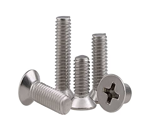 LAZIRO Flachkopfschrauben aus Edelstahl 304 M1 M1.2 M1.4 M1.6 M2 M2.5 Schrauben KM Schraube (Size : M2X50 70pcs) von LAZIRO