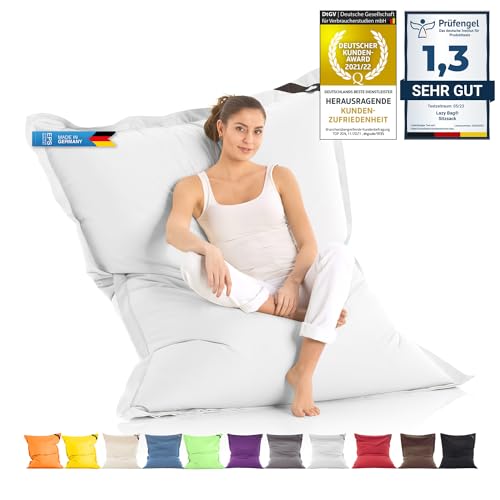 LAZY BAG Riesen-Sitzsack Classic XXL 140x180 cm | Sitzkissen 2-in-1 für relaxtes Sitzen & Liegen | Bequeme Indoor & Outdoor Momente Dank 4 Mio. EPS-Perlen für perfekte Ergonomie | waschbarer Bezug von LAZY BAG