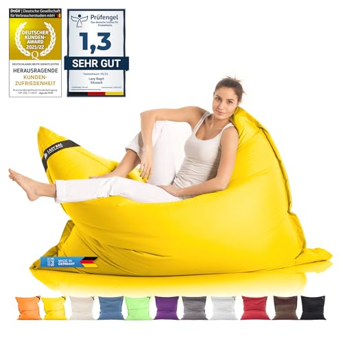 LAZY BAG Riesen-Sitzsack Classic XXL 140x180 cm | Sitzkissen 2-in-1 für relaxtes Sitzen & Liegen | Bequeme Indoor & Outdoor Momente Dank 4 Mio. EPS-Perlen für perfekte Ergonomie | waschbarer Bezug von LAZY BAG