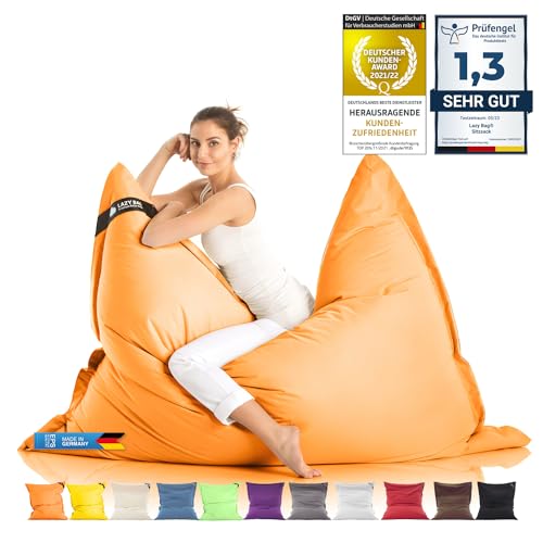 LAZY BAG Riesen-Sitzsack Classic XXL 140x180 cm | Sitzkissen 2-in-1 für relaxtes Sitzen & Liegen | Bequeme Indoor & Outdoor Momente Dank 4 Mio. EPS-Perlen für perfekte Ergonomie | waschbarer Bezug von LAZY BAG