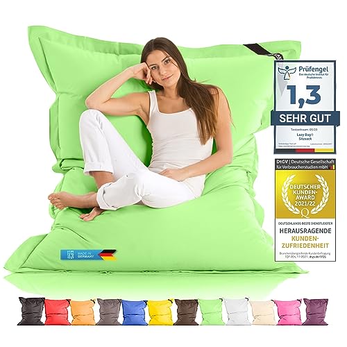 LAZY BAG Riesen-Sitzsack Classic XXL 140x180 cm | Sitzkissen 2-in-1 für relaxtes Sitzen & Liegen | Bequeme Indoor & Outdoor Momente dank 4 Mio. EPS-Perlen für perfekte Ergonomie | waschbarer Bezug von LAZY BAG