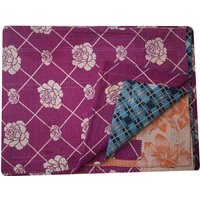 Vintage Kantha Quilt, Sari Handgemachte Decke, Boho Twin Size Werfen, Recycelte Decke von LArtisanale