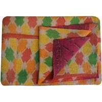 Vintage Sari Patchwork Kantha Quilt Wende-Kantha Überwurf Bunte Boho Decke 100% Baumwolle Sofa Textil Geschenk von LArtisanale