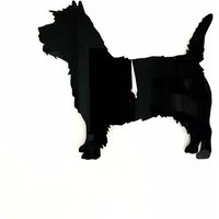 Cairn Terrier Hundeuhr in Schwarz.. Wanduhr Cairn Terrier Hundeuhr in Schwarz.. Wanduhr von LAtelierLaserProduct