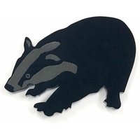 Dachs-Kühlschrank-Magnet in Schwarz ...laser Geschnitten & Graviert von LAtelierLaserProduct