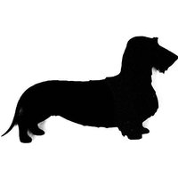 Dackel Wire Coat Hund Wand Kunst Kennel Schild in Schwarz von LAtelierLaserProduct