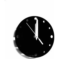 Kleine Runde Wanduhr in Schwarz 14 cm von LAtelierLaserProduct
