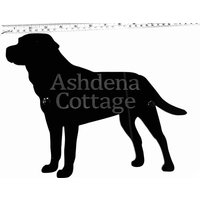 Labrador Hund Große Tür Haus Namensschild Plakette in Schwarz von LAtelierLaserProduct
